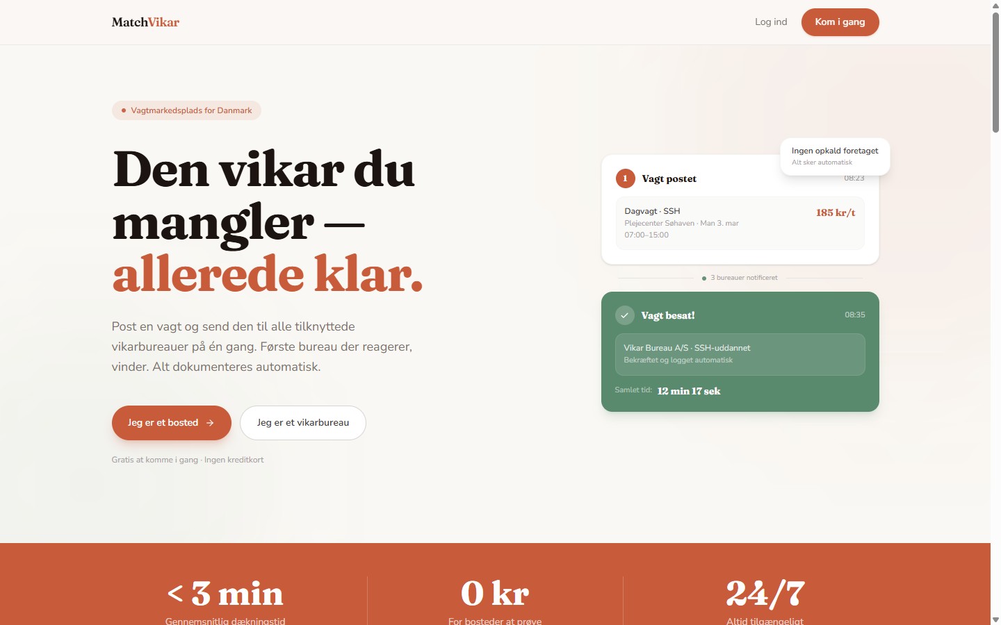 MatchVikar — vikar-matching for menigheder